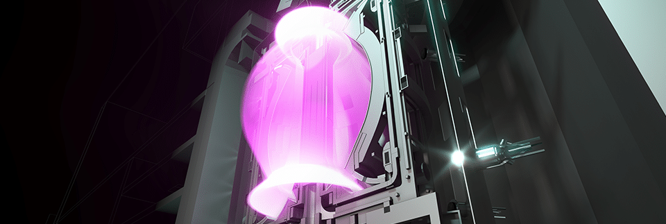 STEP Tokamak with burning plasma, side view.